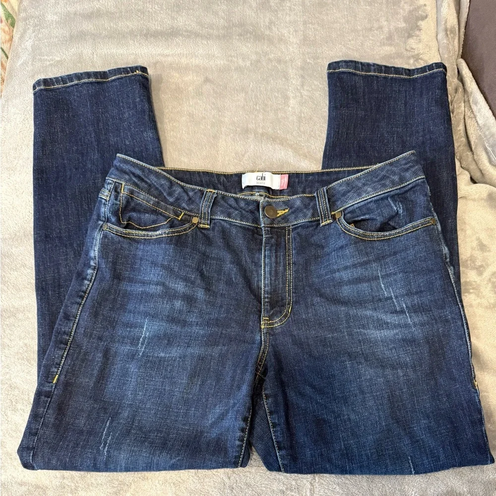 ~CAbi High Straight Distressed Jeans